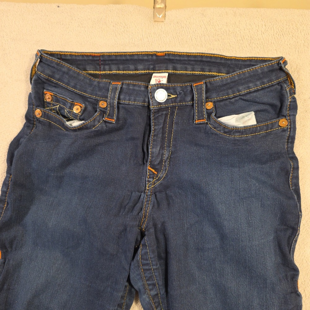 True Religion Jeans Womens 30x28 Blue Skinny (Fits 30x28) Streetwear Y2K Skater